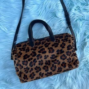 FINAL PRICE!! ⬇️📉 Elizabeth and James ‘Scott’ Leopard Print Calf Hair Duffel